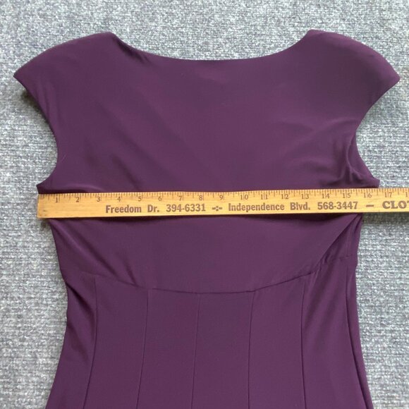 American Living Dress Women's 6 Purple Sleeveless V-Neck Flared Skirt Stretch‎ - Picture 9 of 11